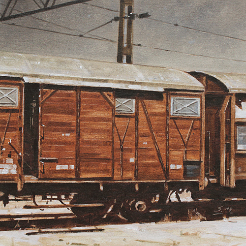 0035-Nostalghia-Alter-Wagon-2018-Oel-Lw-Holz-30x30cm