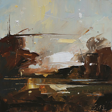 003-Etueden-Komposition-III-2019-Oel-Kt-18x18cm