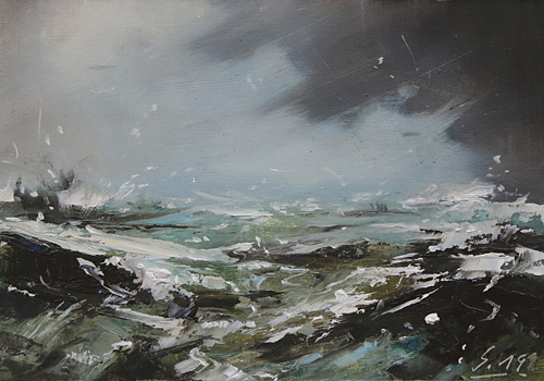 058-Etueden-Wellen-II-2019-Oel-Kt-14x20cm
