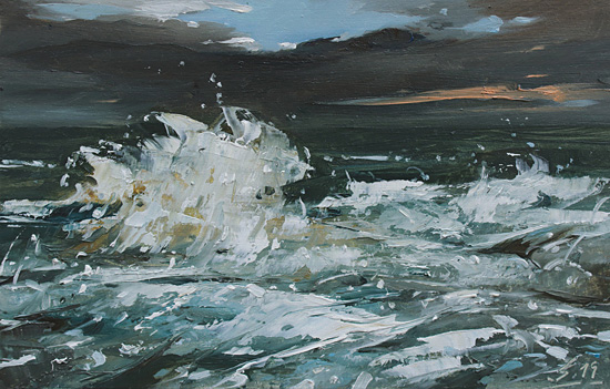 069-Etueden-Wellen-IX-2019-Oel-Kt-15x23.5cm