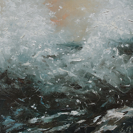 106-Etueden-Schwere-See-XI-2019-Oel-Lw-Holz-24x24cm