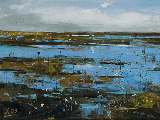 331-Etueden-Am-Wasser-VII-2023-Oel-Lw-18x24cm
