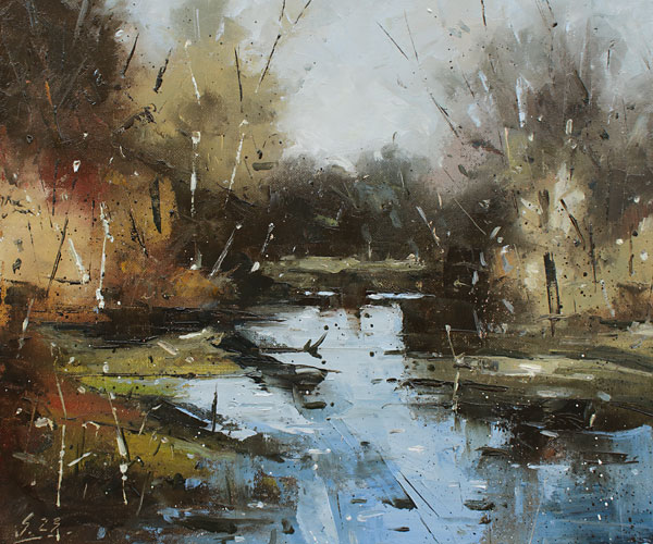 338-Etueden-Am-Wasser-XIV-2023-Oel-Lw-Holz-25x30cm