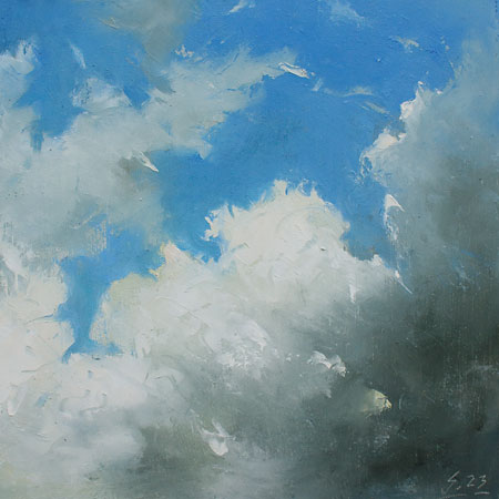372-Etueden-Wolken-XXIII-2023-Oel-Holz-24x24cm