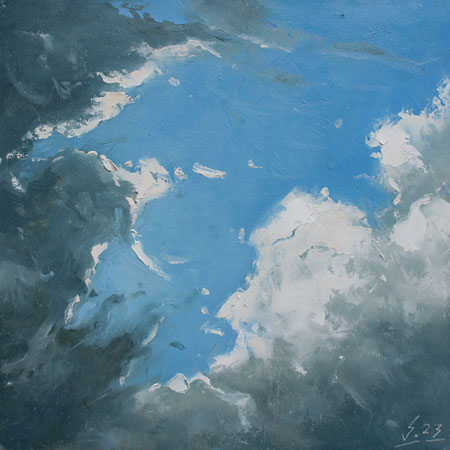 376-Etueden-Wolken-XXVII-2023-Oel-Holz-24x24cm