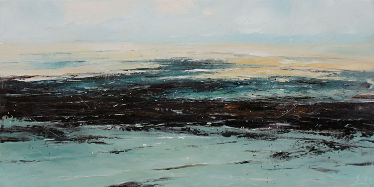 385-Etueden-Kueste-XLV-2024-Oel-Lw-30x60x4cm