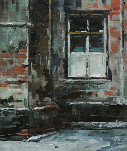 350-Stadtszenen-Wand-048-2025-Oel-Kt-13x11cm