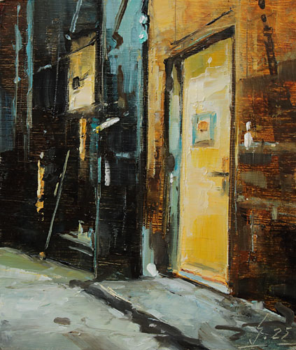 360-Stadtszenen-Wand-058-2025-Oel-Kt-13x11cm