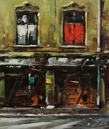 367-Stadtszenen-Wand-065-2025-Oel-Kt-13x11cm