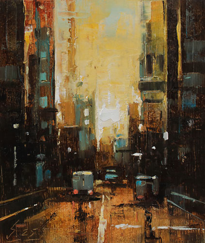 372-Stadtszenen-Wand-070-2025-Oel-Kt-13x11cm