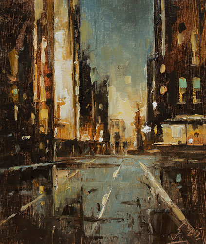 374-Stadtszenen-Wand-072-2025-Oel-Kt-13x11cm