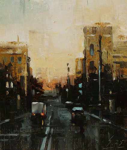 380-Stadtszenen-Wand-078-2025-Oel-Kt-13x11cm