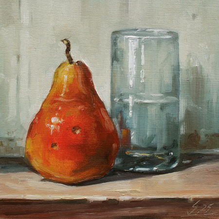 100-Glas-mit-Birne-2025-Oel-Kt-14x14cm