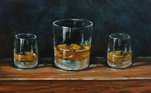 113-Drei-Gl�schen-2026-Oel-Kt-14x22cm