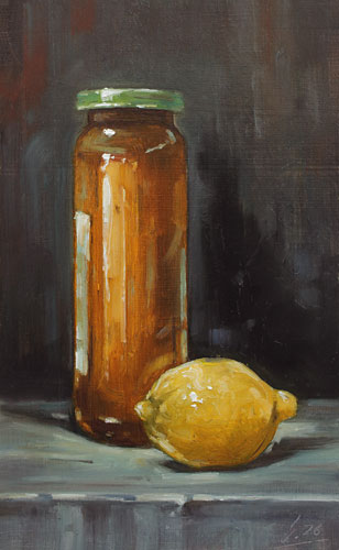 119-Flasche-mit-Zitrone-2026-Oel-Kt-22x14cm