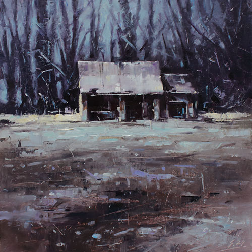 180-Winter-Violett-2024-Oel-Lw-40x40x3.7cm