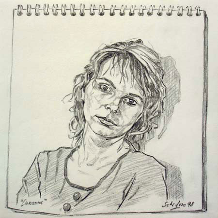 019-Christine-1998-Graphit-Papier30x30cm