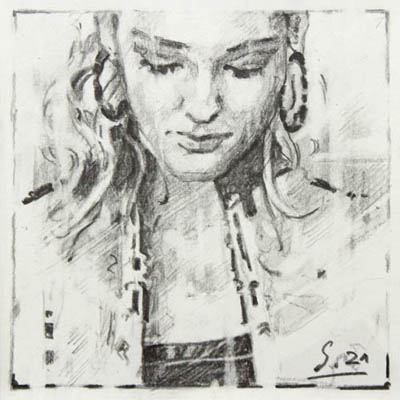 Studie-Figures-Faces-041-2021-Graphit-Kt-15x15cm